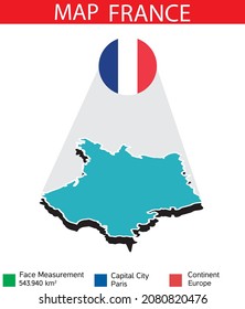France map area vector illustration flag geography