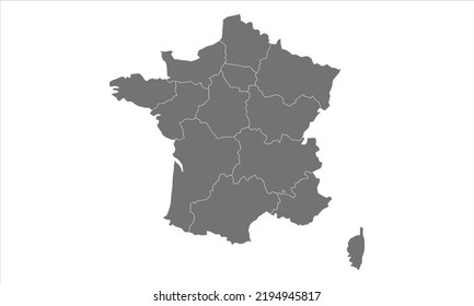 France map background grey color with borderline, perfect for office, banner, landing page, background, wallpaper and more