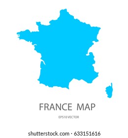 France map color blue vector eps10