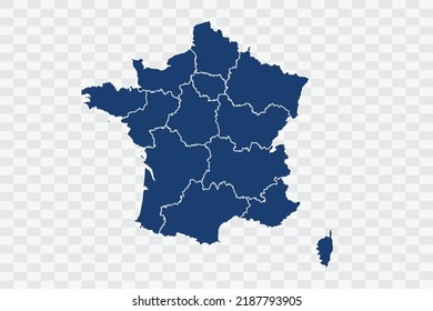 Mapa Francia Color azul