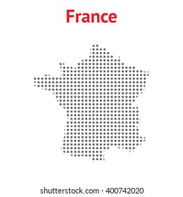 France map from dots. Vector EPS 10