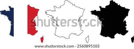 France map flag vector stock