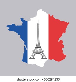 france map geography icon vector illustration design
