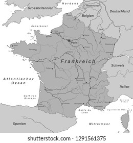 France - Map of France (high detailed)