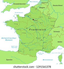 France - Map of France (high detailed)