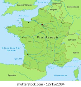 France - Map of France (high detailed)