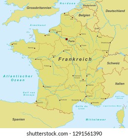 France - Map of France (high detailed)