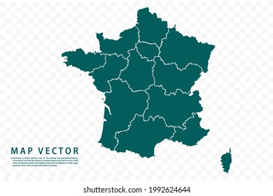 France map High Detailed on white background. Abstract design vector illustration eps 10