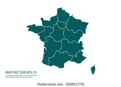 France map High Detailed on white background. Abstract design vector illustration eps 10