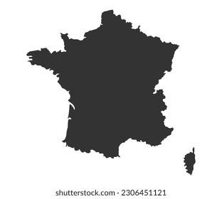 France  map icon. Europe  country flat map design set vector ilustration.