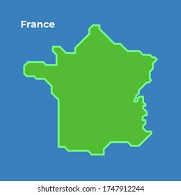 France-Karte Symbol, Vektorgrafik. geeignet für viele Zwecke.