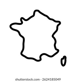France map icon. France outline map. Simple icon design. Vector illustration