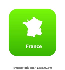 France map icon. Simple illustration of france map vector icon for web