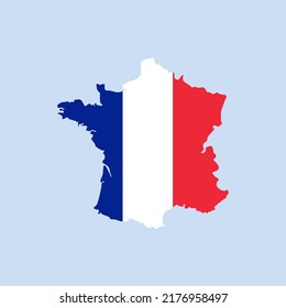 Icono De Mapa De Francia Vector De Color Completo Para La Mejor Ilustración De Diseño De Logotipo De Mapa De Francia