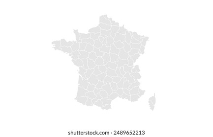 France map illustration,isolated on white background for website layouts,background,education, precise,customizable,Travel worldwide,map silhouette backdrop,earth geography, political,reports.