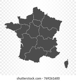 France map isolated on transparent background