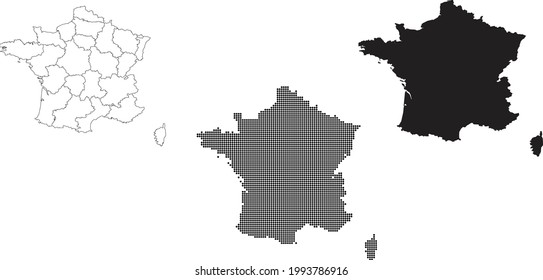 France map isolated on a white background.