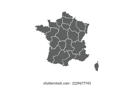 France map isolated on white background.for annual infographics report website layout.