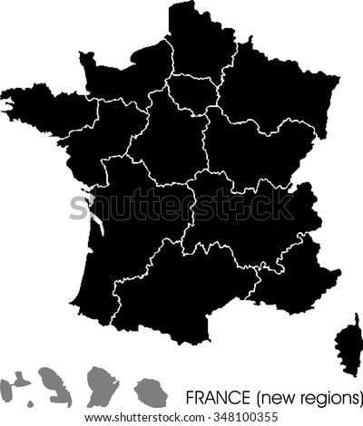 France map, new regions