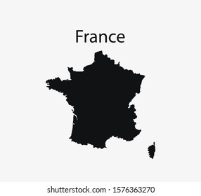 France map on white background. Vector illustration.