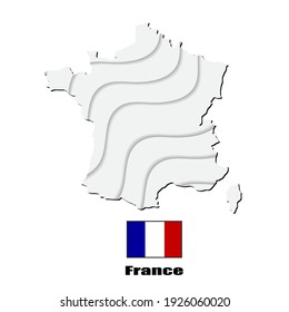 France map on white background. vector illustration.