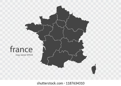 france map original vector, isolated on transparent background