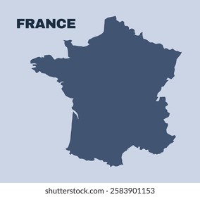 France map simple flat vector