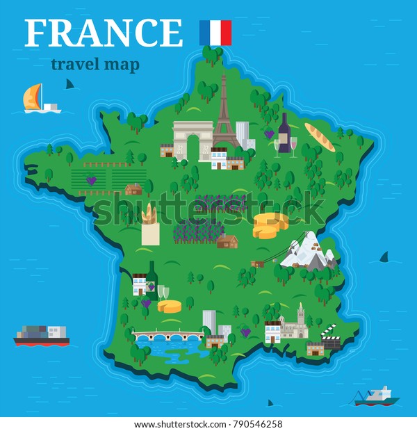 Carte De La France Pour Les Image Vectorielle De Stock Libre De Droits