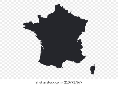 France map vector, Not isolated on transparent background