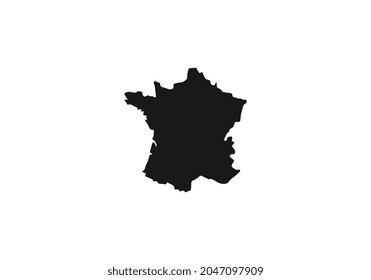 France Map White Background Stock Vector (royalty Free) 2047097909 