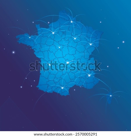 France map world internet network