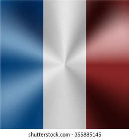 France metallic flag