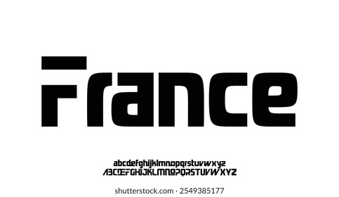 Francia, alfabeto tipográfico moderno. estilo de Fuentes con estilo. Tipografía Logotipo personalizado Fuentes
