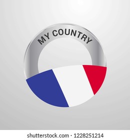 France My Country Flag badge