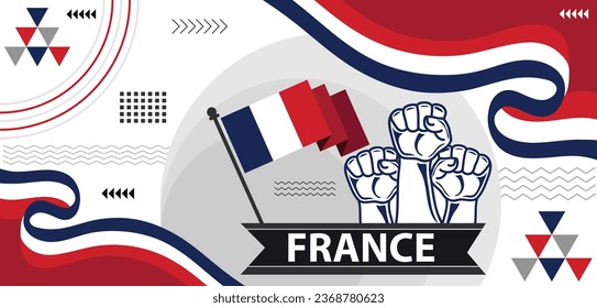 France national day banner design vector,Modern Abstract Banner Design, Abstract Templates Design, French people..eps