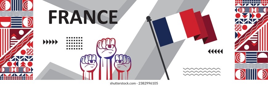 France national day banner with French flag colors background, independence day celebration background images..eps