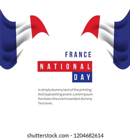 France National Day Vector Template Design Illustration