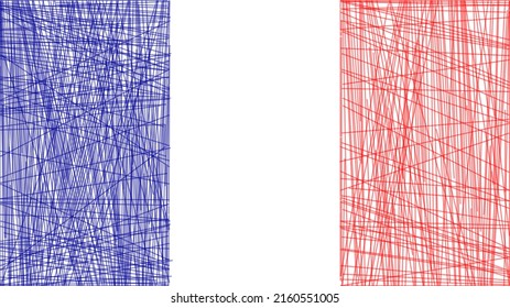 France National Flag drawn French Republic Bastille Day July 14 banner background