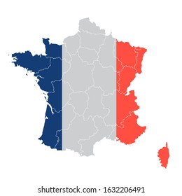 France National flag map icon