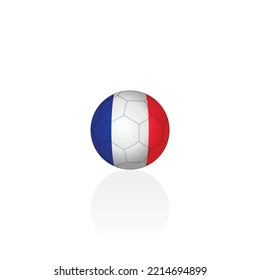 France national flag on soccer ball vector graphics