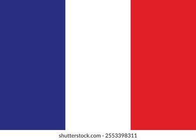 France national flag. A rectangular France flag icon vector illustration. Standard Size.