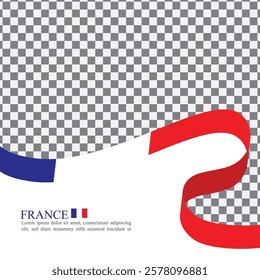 France national flag ribbon stock vector