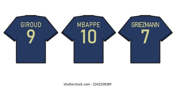 France national team jersey set 2022 navy color home