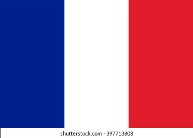 France official flag,  stylish vector illustration