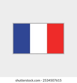 France official flag vector with standard size and proportion. National flag emblem with accurate size and colors.