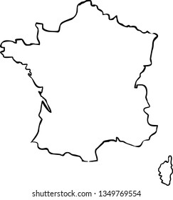 France outline map