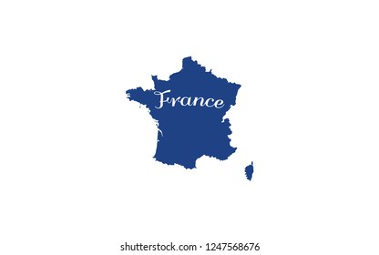 France outline map country shape 