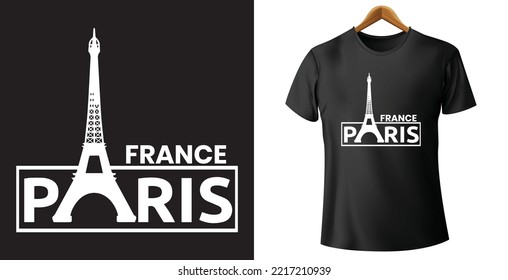 France paris t-shirt design vector