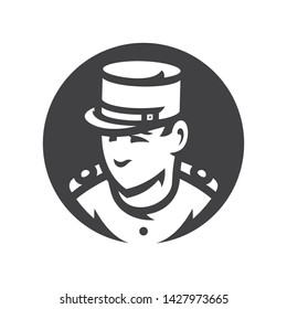 France Police Vector silhouette sign.