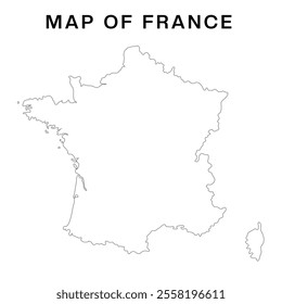 France political map with administrative regions Isolated Vector illustration, Vector illustration map of the France with regions or states. detailed map of France country with administrative division